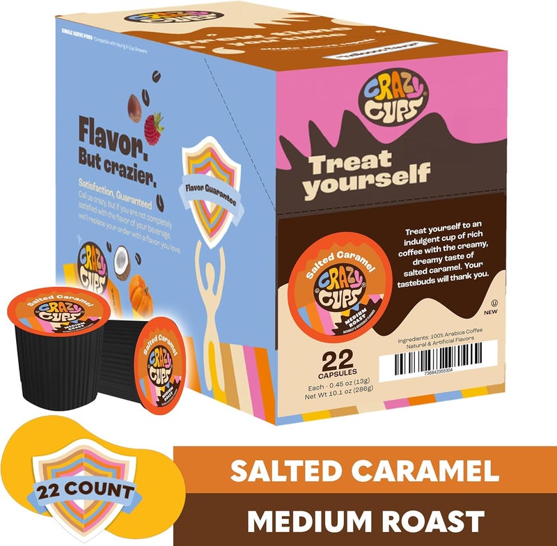 Crazy Cups Salted Caramel Flavored Coffee Pods - Image 3